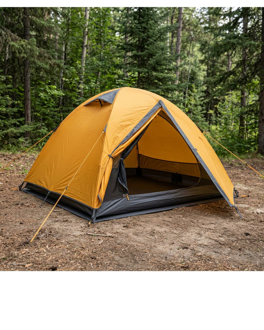 Wareo 1-Person Backpacking Tent 220 x 90 cm Amber and Graphite - Lifestyle view