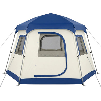 Wareo 4-Person Cabin Camping Tent 240 x 210 cm Cobalt and Ivory - Product view